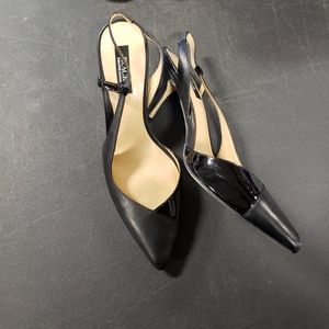 BLACK Saks Fifth Ave Slingback Shoes Heels Sz 6.5